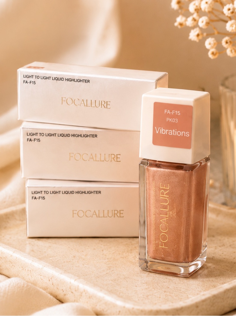 Focallure Liquid Highlighter - Golden Pink PK03 Vibrations